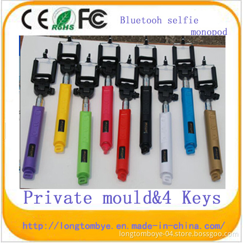 Bluetooth Wireless Selfie Monopod with 4 Keys for Samsung iPhone